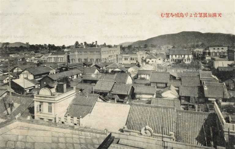 ok100-Tennmaya View 天満屋展望台より烏城