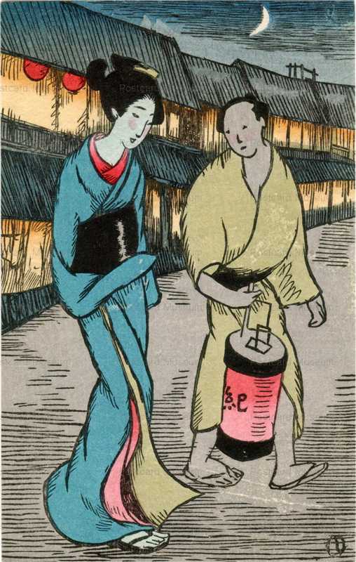 ru080-竹久夢二 夜道案内