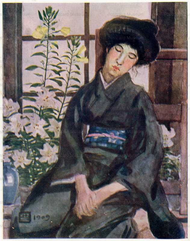 ru868-竹久夢二 眠る女 1909