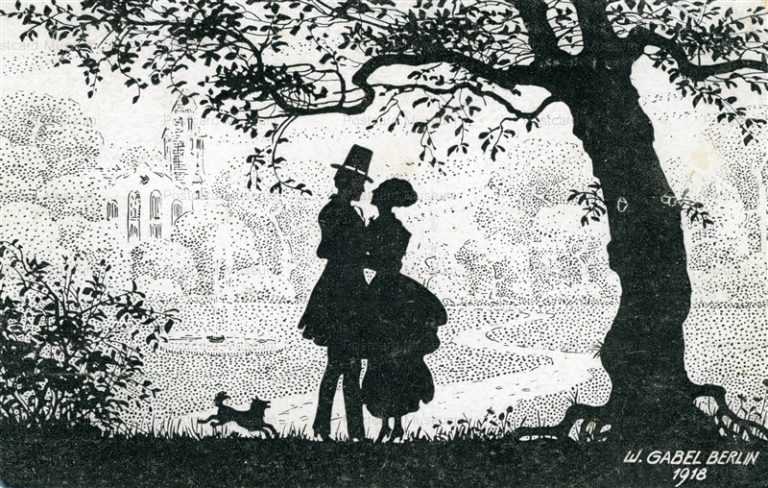 sib047-Couple under the Tree Silhouette