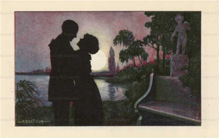 sic041-Aurelio Bertiglia Silhouette of lovers in Sunset