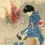 口絵、小説日蓮記の口絵武内桂舟と東京料理浮世絵芳年画の二枚売り 口絵、小説日蓮記の口絵武内桂舟と東京料理浮世絵芳年画の二枚売り