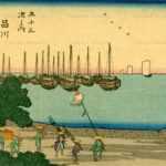 東海道五十三次「二川」 黄綬褒章受章者制作 銅版画(エッチング