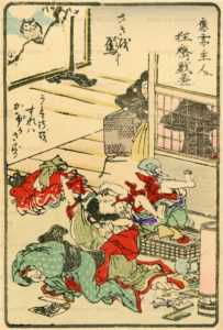 ukk614-暁斎 狂斎百図 一 鷺を烏 噂をすれば影がさす