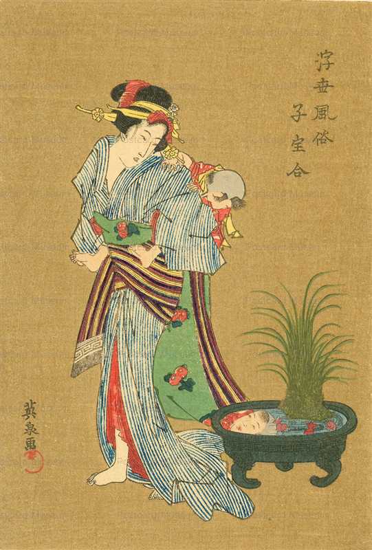 uu030-渓斎英泉 浮世風俗 子宝合 | 絵葉書資料館
