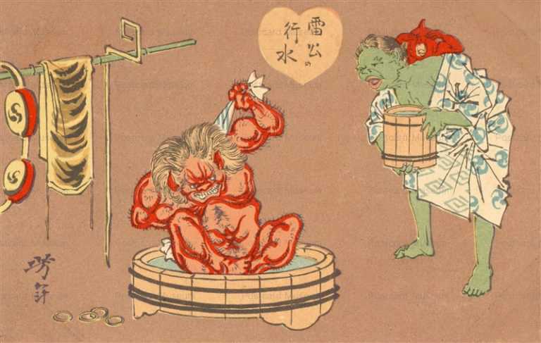 uu342-月岡芳年 雷公の行水