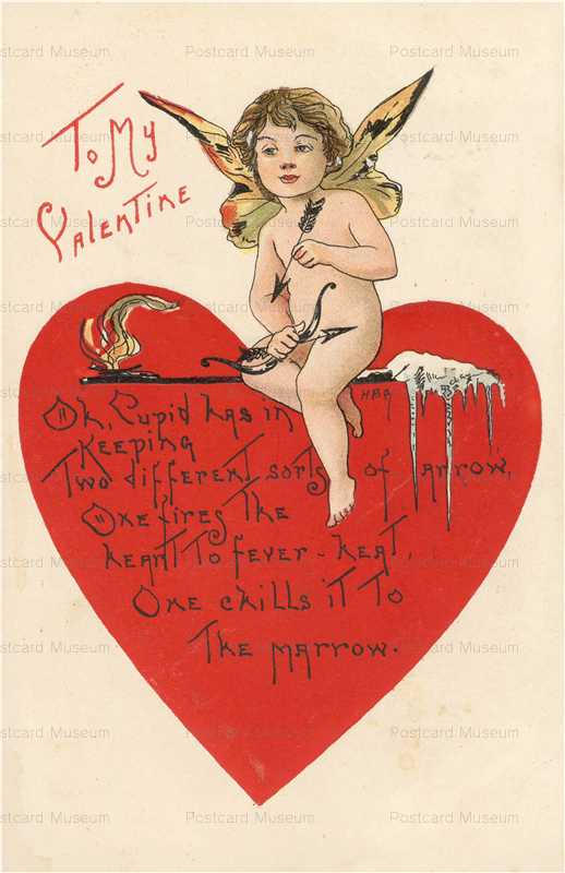 v490-Valentine's Day Heart Cupid Artist HBG