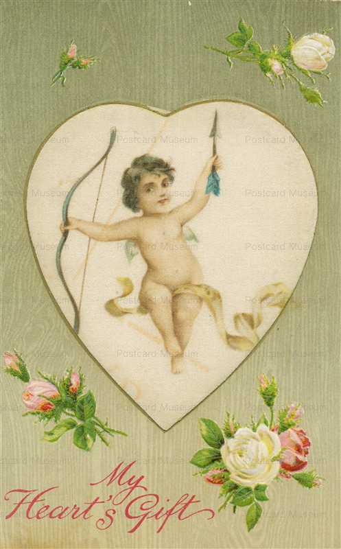 v825-Heart Cupid My Heart's Gift Silk