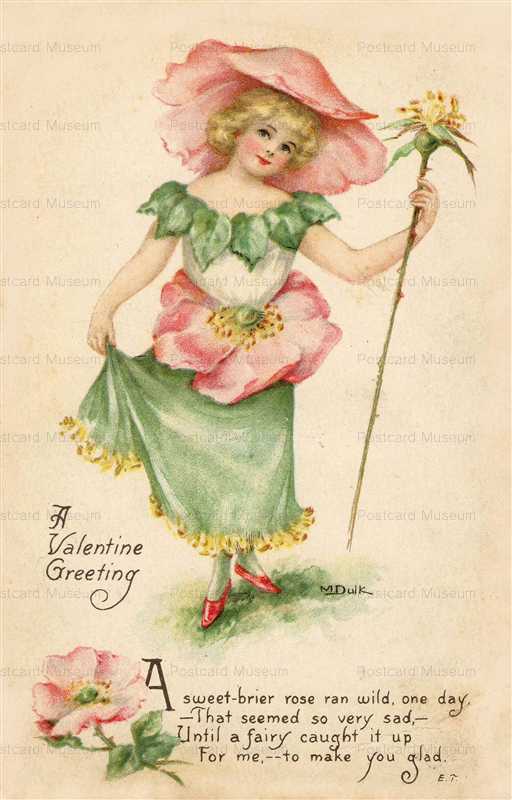 vh025-M Dulk Valentine Fantasy Pink Flower Girls