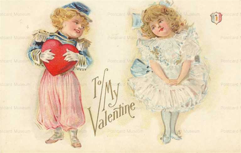 vh080-Valentine Children Boy Holding Heart
