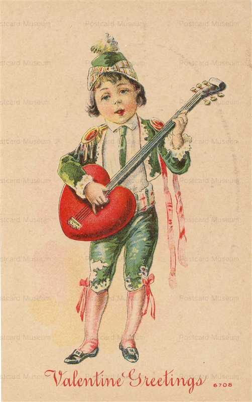 vh850-Valentine Boy with Heart Guitar