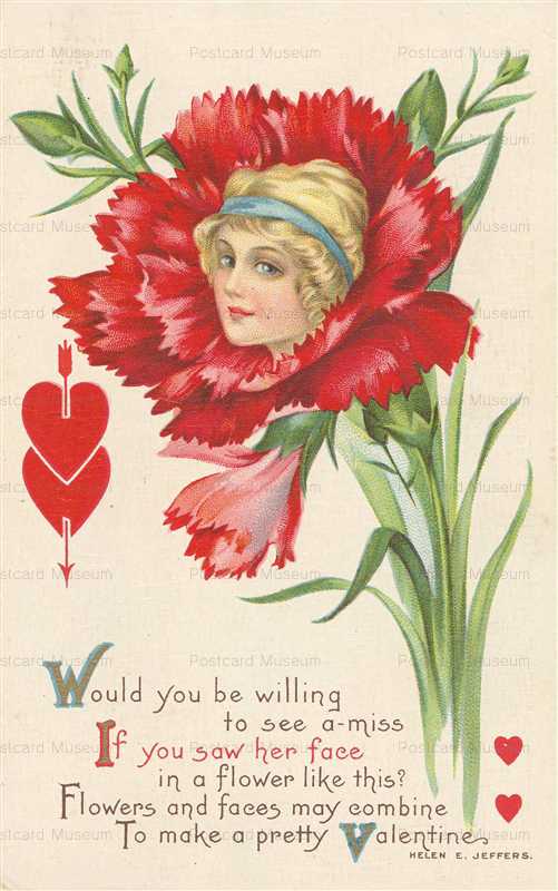 vl020-Valentine Fantasy Carnation Girl Helen E Jeffers