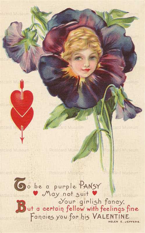 vl021-Valentine Fantasy Pansy Girl Helen E Jeffers