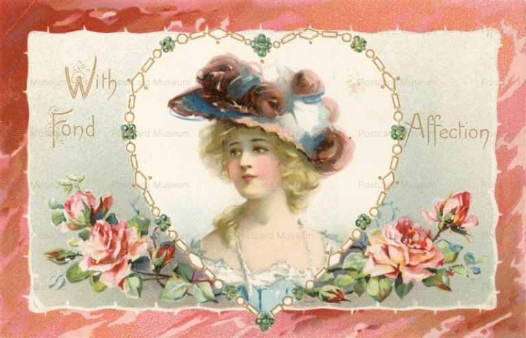 vl032-Beautiful Woman Inside a Heart Tuck