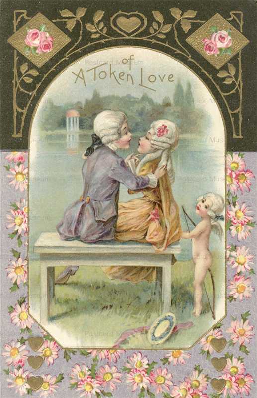 vl400-Valentine Aristocrat Couple with Cupid Flowers