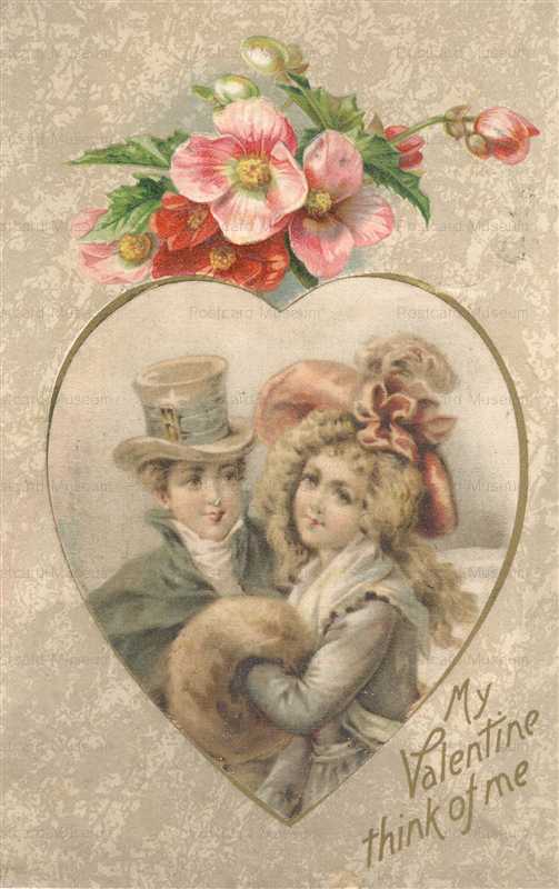 vl405-Beaytiful Woman & Heart with Flowers