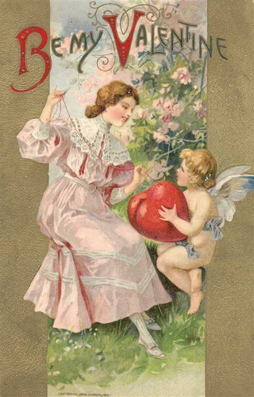 vl410-Valentine Cupid and Lady Mend Heart Winsch