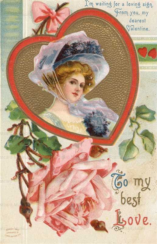 vl552-Valentine IAP Heart Blue Hat Roses