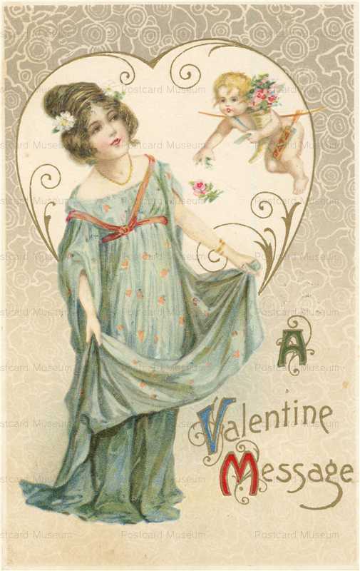 vl565-Valentine Girl & Cupid Schmucker