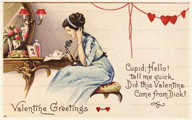 vl740-Valentine Telephone Cupid