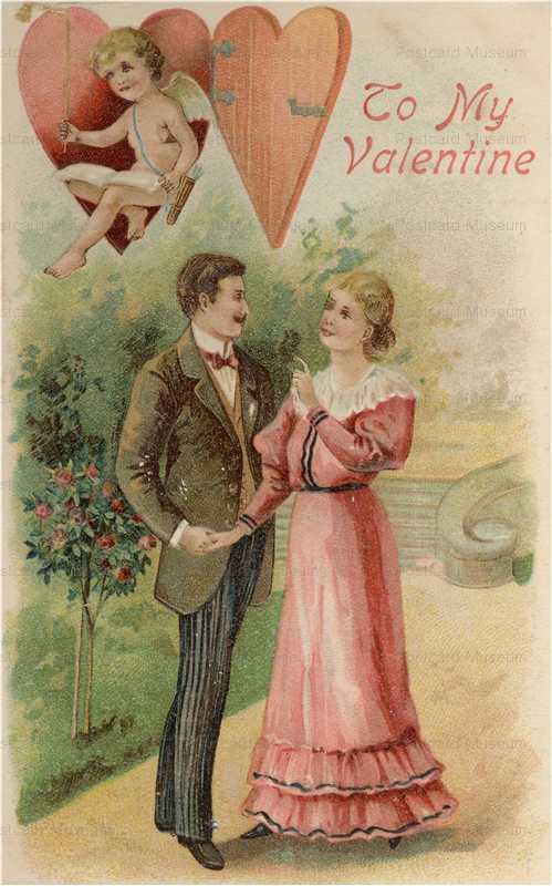 vl763-Valentine Cupid Open Heart Window