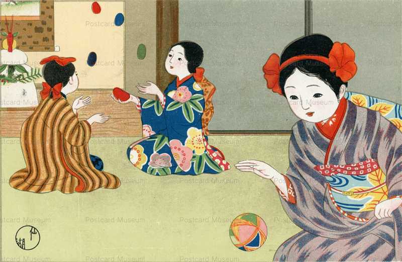 w133-手毬 お手玉 | 絵葉書資料館