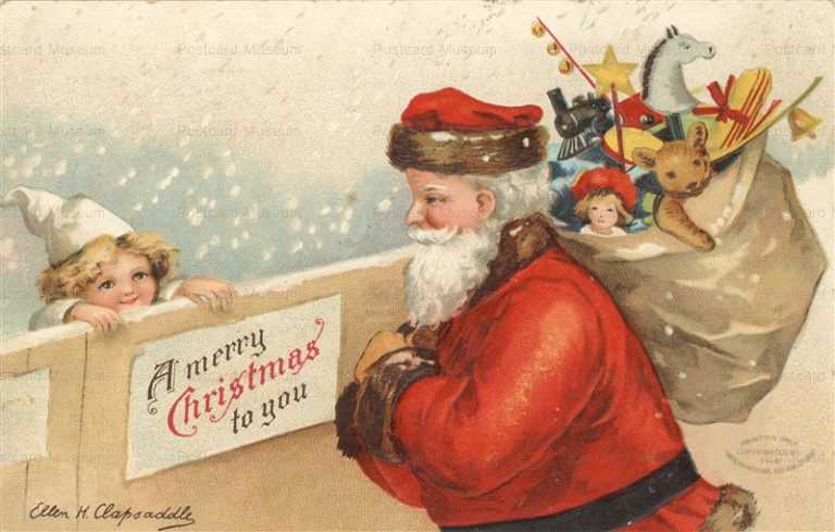 xm465-Christmas Santa Toy Ellen H Clapsaddle
