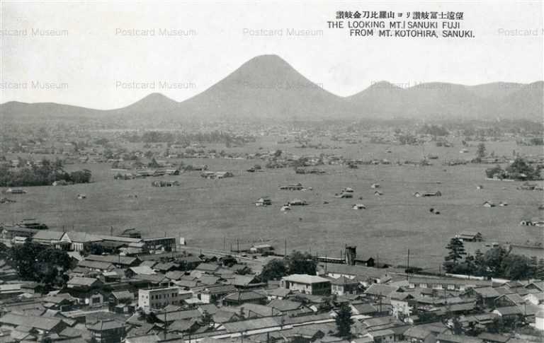 xk863-Mt.Sanuki Fuji from Mt.Kotohira,Sanuki 讃岐金毘羅山ヨリ讃岐富士遠望