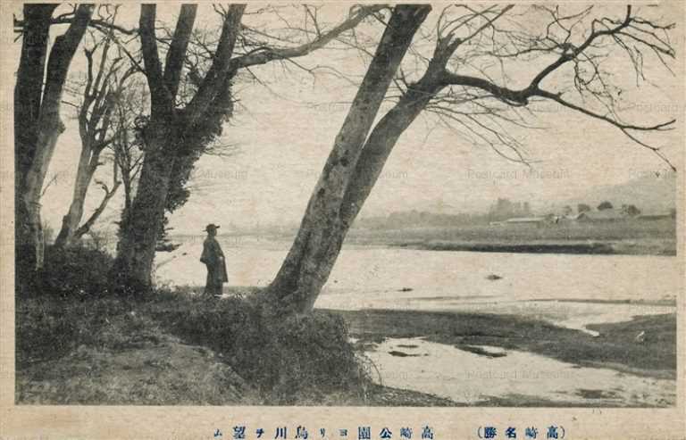 lg586-Takasaki Park 高崎公園ヨリ烏川ヲ望ム 高崎名勝