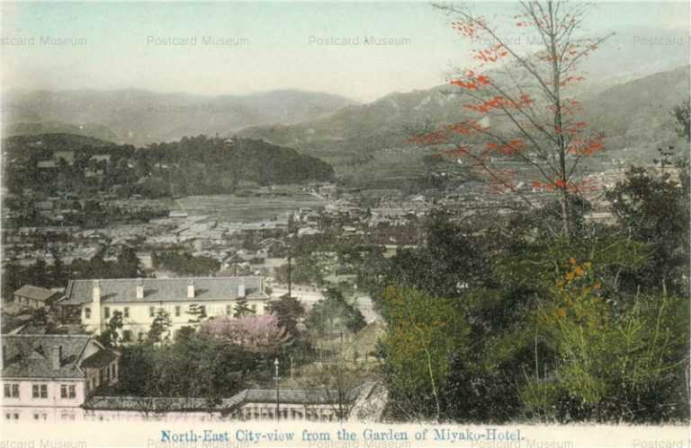 ko077-North-East City-view from the Garden of Miyako-Hotel 都ホテル遠望