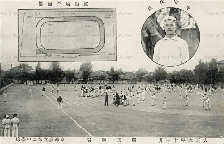 kob710-Kyotofuritsu Daini Junior High school 026 京都府立第二中学校 競技練習 大正六年十一月