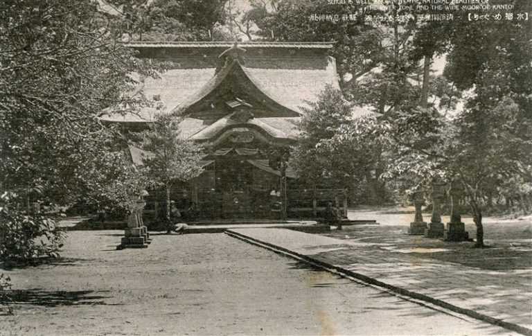 ll1240-Suigo natural beauties River Tone Ibaraki 淸浄閑雅照り映えるお屋根 縣社息栖神社 茨城