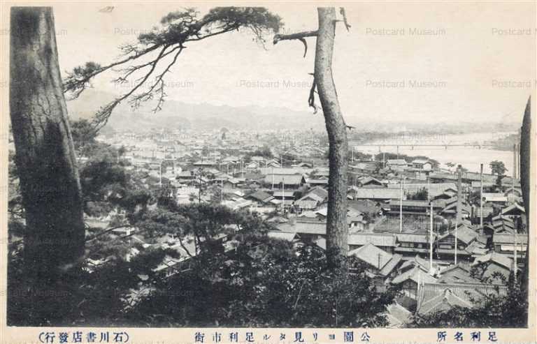 lt1460-Ashikaga 公園より見たる足利市街 足利名所