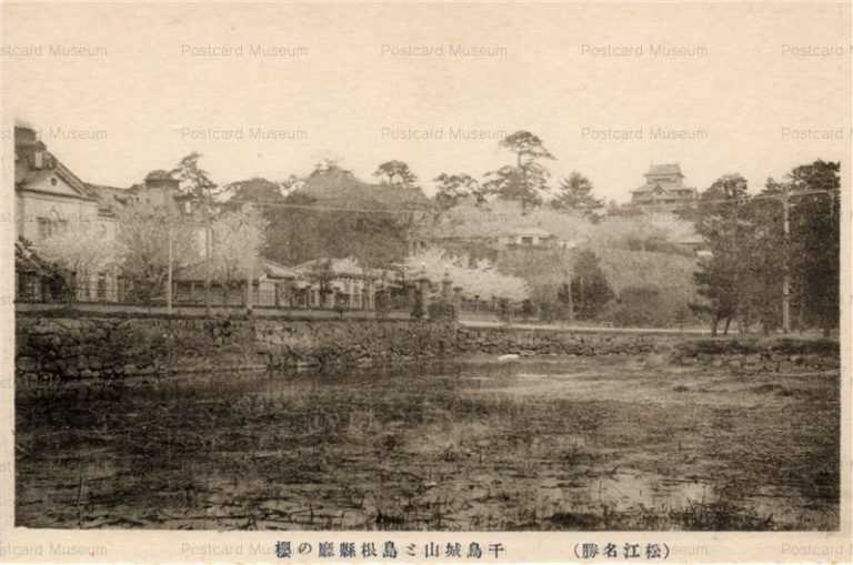 cim770-Chidorishiroyama Matsue 千鳥城山と島根県庁の桜