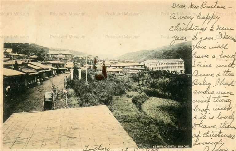 lh215-Hakone, Japan Postcard 1906 Miyanoshita Street Scene