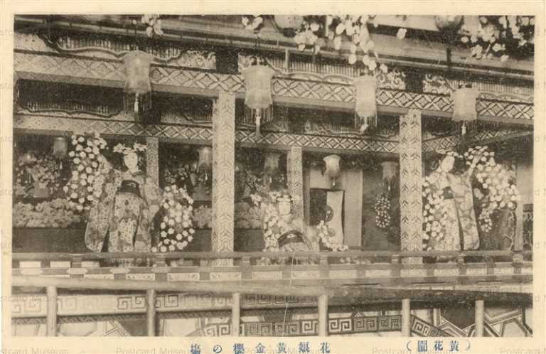 cq082-黄花園菊人形 花娘黄金桜の場