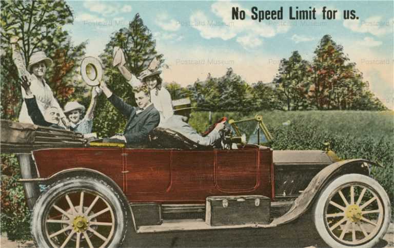 car130-No Speed Limit for Us American Automobile Car Humor
