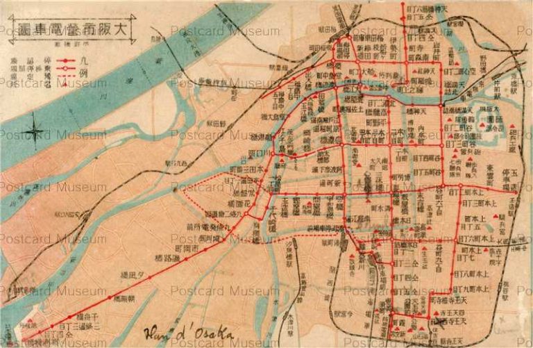 ouc006-Map Osaka 大阪市営電車図