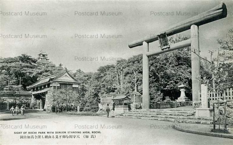 xc260-Kochi Park Castle 天守閣を仰ぎ見る由緒深き高知公園