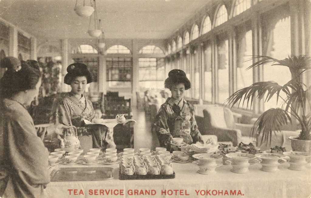 ykb520k-Tea Service Grand Hotel Yokohama 女給 | 絵葉書資料館