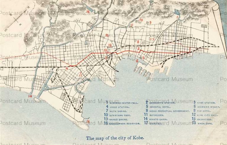 kic506-Map of the City Kobe 神戸地図