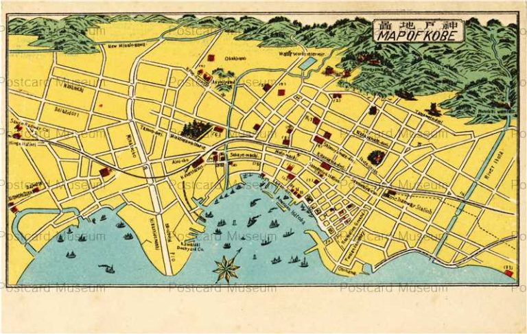 kic640-Map of Kobe 神戸地図
