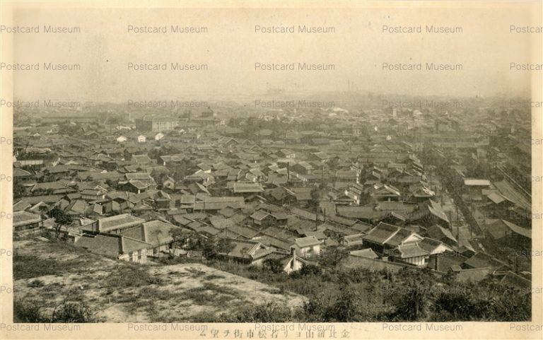 kyw979-Wakamatsu 金比羅山ヨリ若松市街望ム