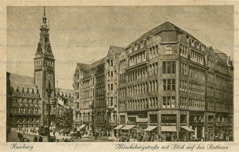 eug120-Hamburg MonckbergstaBe mit Blick auf das Rathaus