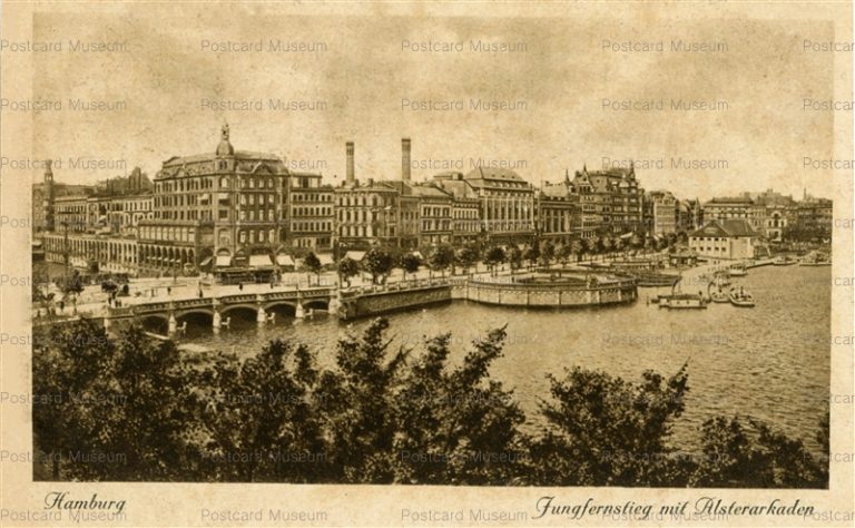 eug123-Hamburg Fungfernstieg mit Alsterarkaden