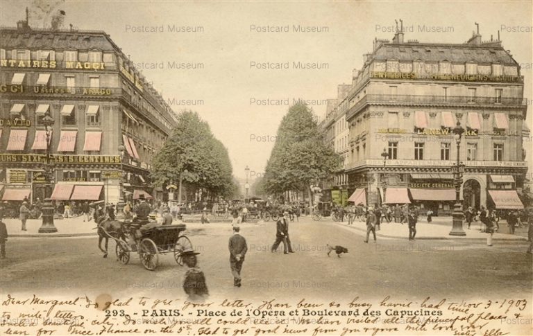 gf020-Paris Place del'Opera et Boulevard des Capucines