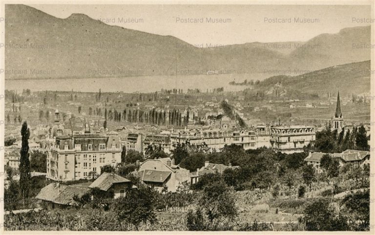 gf590-Aix les Bains Vue Generale et le Lac du Bourget No.94 1920's