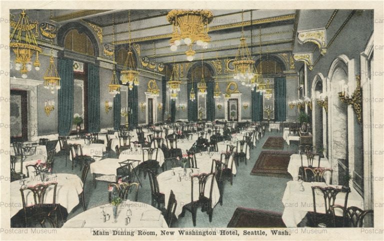 usa115-Main Dining Room New Washington Hotel Seattle Wash