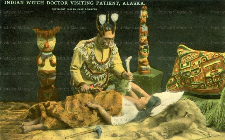 usa1226-Indian Witch Doctor Visiting Patient Alaska