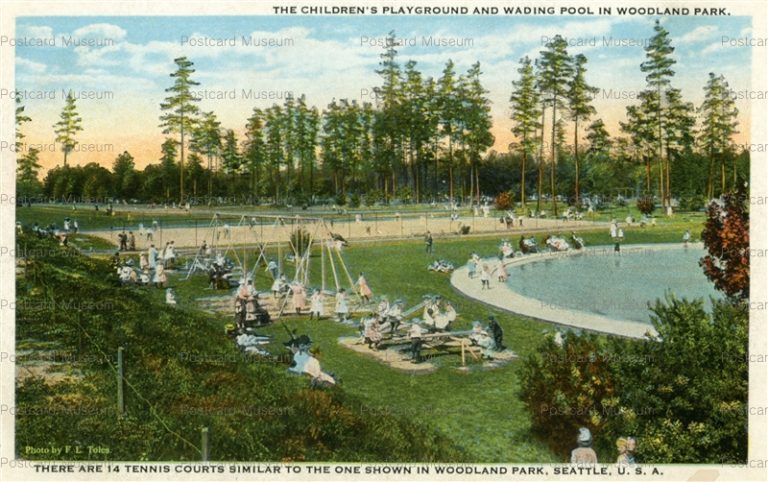 usa126-There are 14 Tennis Courts Similar to the One Shown in Woodland Park Seattle U.S.A.